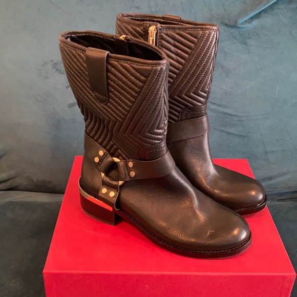 Vince Camuto Black Leather Boots NWOT - Picture 1 of 5